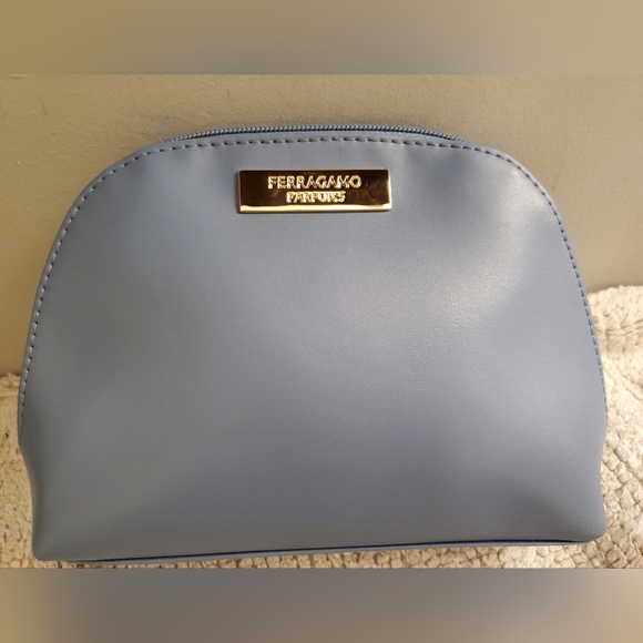 Salvatore Ferragamo Handbags - Salvatore Ferragamo Blue Cosmetic Pouch Turkish Airlines